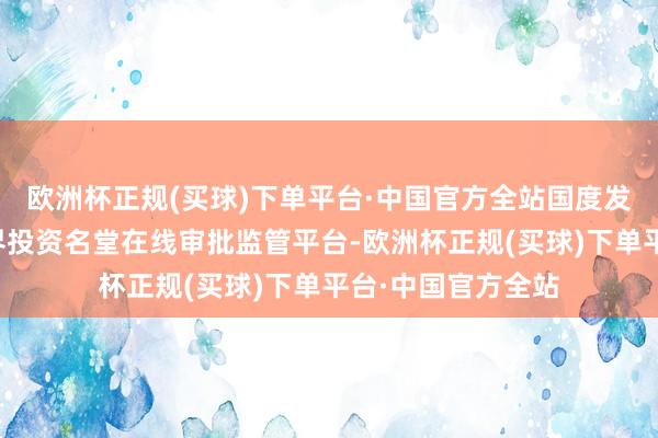 欧洲杯正规(买球)下单平台·中国官方全站国度发展校阅委依托世界投资名堂在线审批监管平台-欧洲杯正规(买球)下单平台·中国官方全站