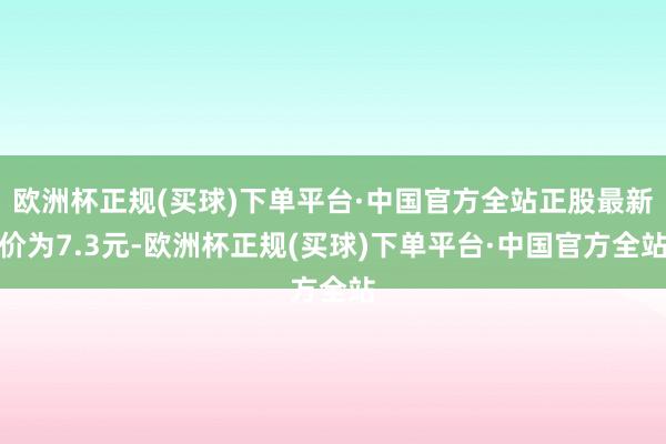 欧洲杯正规(买球)下单平台·中国官方全站正股最新价为7.3元-欧洲杯正规(买球)下单平台·中国官方全站