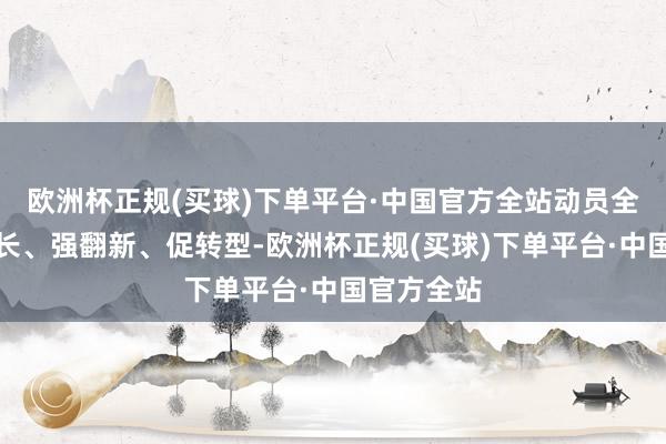 欧洲杯正规(买球)下单平台·中国官方全站动员全系统稳增长、强翻新、促转型-欧洲杯正规(买球)下单平台·中国官方全站