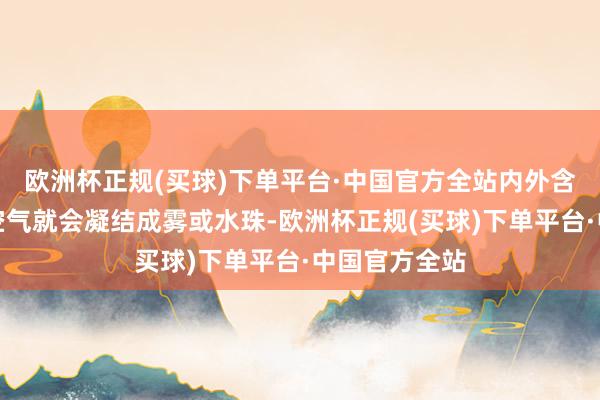 欧洲杯正规(买球)下单平台·中国官方全站内外含水量较多的空气就会凝结成雾或水珠-欧洲杯正规(买球)下单平台·中国官方全站