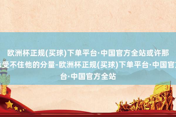 欧洲杯正规(买球)下单平台·中国官方全站或许那玩物承受不住他的分量-欧洲杯正规(买球)下单平台·中国官方全站