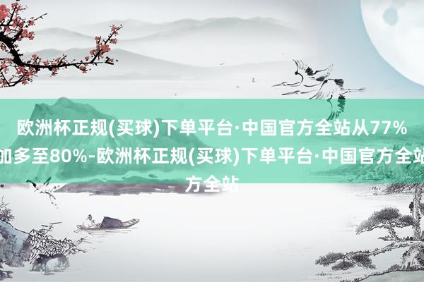 欧洲杯正规(买球)下单平台·中国官方全站从77%加多至80%-欧洲杯正规(买球)下单平台·中国官方全站