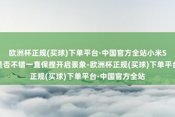 欧洲杯正规(买球)下单平台·中国官方全站小米SU7的雪地花样是否不错一直保捏开启景象-欧洲杯正规(买球)下单平台·中国官方全站