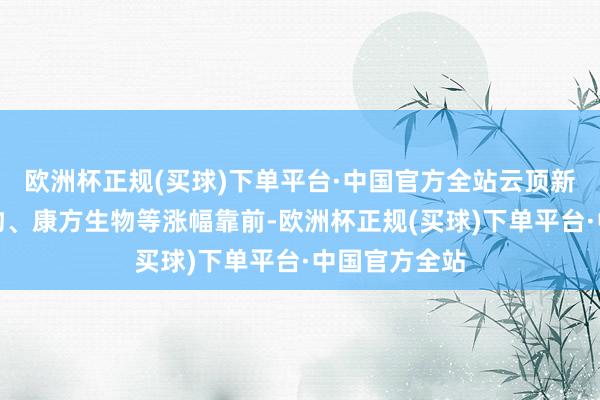 欧洲杯正规(买球)下单平台·中国官方全站云顶新耀、信达生物、康方生物等涨幅靠前-欧洲杯正规(买球)下单平台·中国官方全站