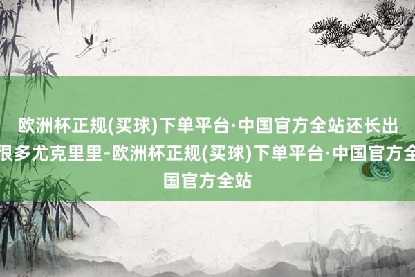 欧洲杯正规(买球)下单平台·中国官方全站还长出了很多尤克里里-欧洲杯正规(买球)下单平台·中国官方全站