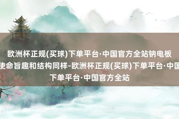 欧洲杯正规(买球)下单平台·中国官方全站钠电板和锂电板使命旨趣和结构同样-欧洲杯正规(买球)下单平台·中国官方全站