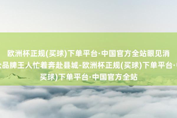 欧洲杯正规(买球)下单平台·中国官方全站眼见消费市场上一众品牌王人忙着奔赴县城-欧洲杯正规(买球)下单平台·中国官方全站