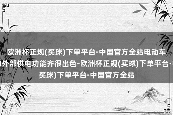 欧洲杯正规(买球)下单平台·中国官方全站电动车的静音截止和外部供电功能齐很出色-欧洲杯正规(买球)下单平台·中国官方全站