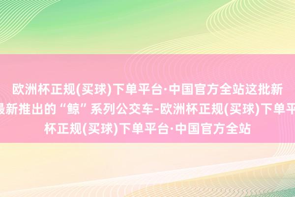 欧洲杯正规(买球)下单平台·中国官方全站这批新车四肢中车电动最新推出的“鲸”系列公交车-欧洲杯正规(买球)下单平台·中国官方全站