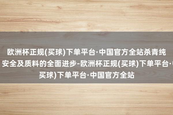 欧洲杯正规(买球)下单平台·中国官方全站杀青纯正施工进程、安全及质料的全面进步-欧洲杯正规(买球)下单平台·中国官方全站