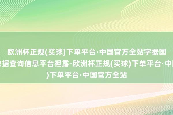 欧洲杯正规(买球)下单平台·中国官方全站字据国度药监局数据查询信息平台袒露-欧洲杯正规(买球)下单平台·中国官方全站