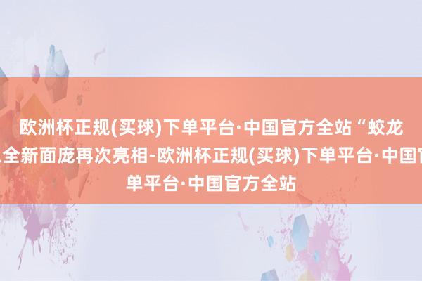 欧洲杯正规(买球)下单平台·中国官方全站“蛟龙小队”以全新面庞再次亮相-欧洲杯正规(买球)下单平台·中国官方全站