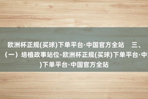 欧洲杯正规(买球)下单平台·中国官方全站    三、责任条件    （一）培植政事站位-欧洲杯正规(买球)下单平台·中国官方全站