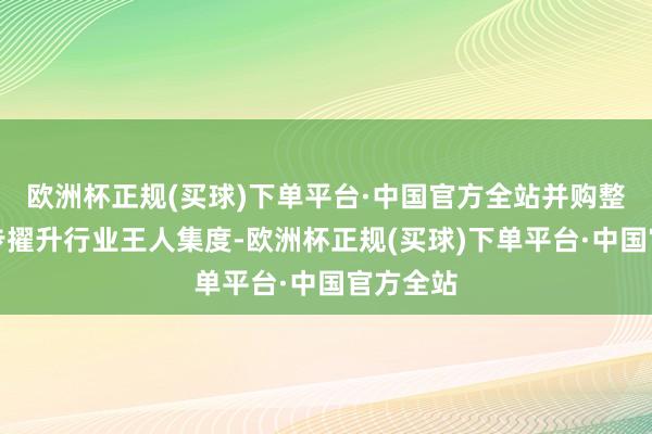 欧洲杯正规(买球)下单平台·中国官方全站并购整合进一步擢升行业王人集度-欧洲杯正规(买球)下单平台·中国官方全站