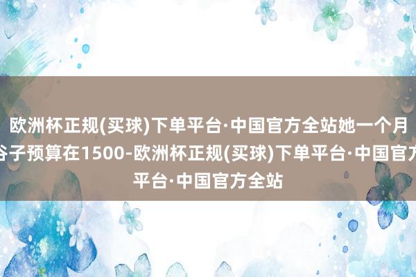 欧洲杯正规(买球)下单平台·中国官方全站她一个月的IP谷子预算在1500-欧洲杯正规(买球)下单平台·中国官方全站