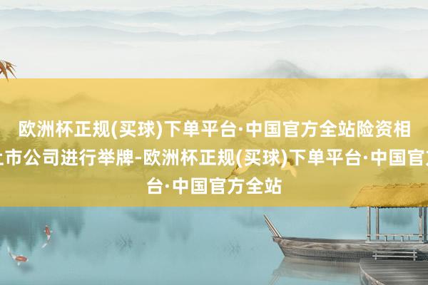 欧洲杯正规(买球)下单平台·中国官方全站险资相同对上市公司进行举牌-欧洲杯正规(买球)下单平台·中国官方全站